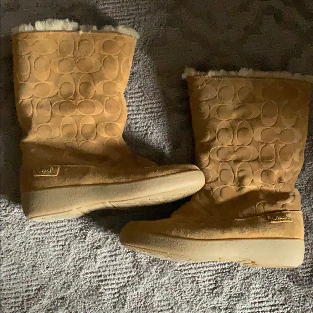 Coach suede boots